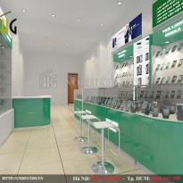 Thiết kế cửa hàng điện thoại anh Long Thanh Oai Hà Nội